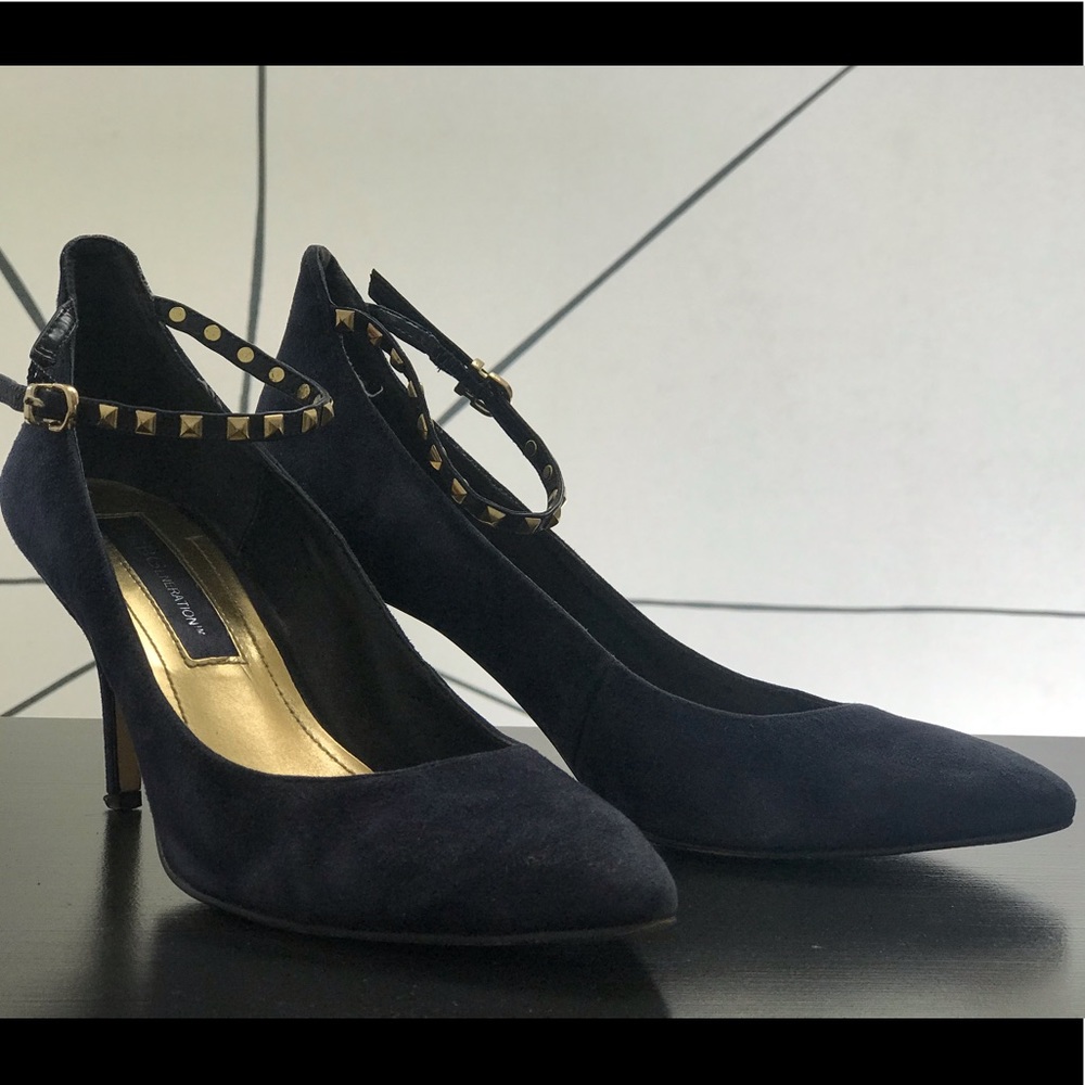 BCBGeneration Blue Suede Pumps